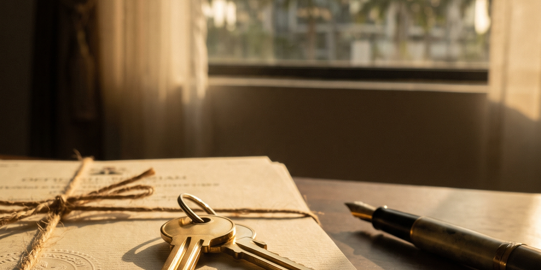 Legal documents and house keys representing Governor's Consent in Nigerian real estate