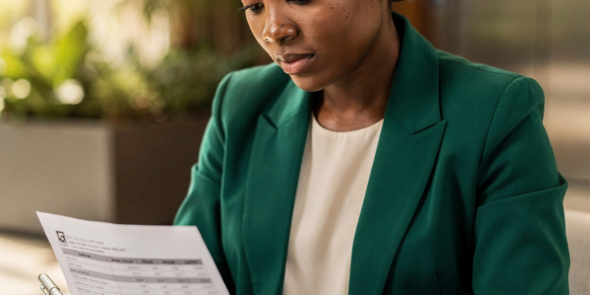 A buyer reviewing the service charge before you buy an apartment in a Lagos estate